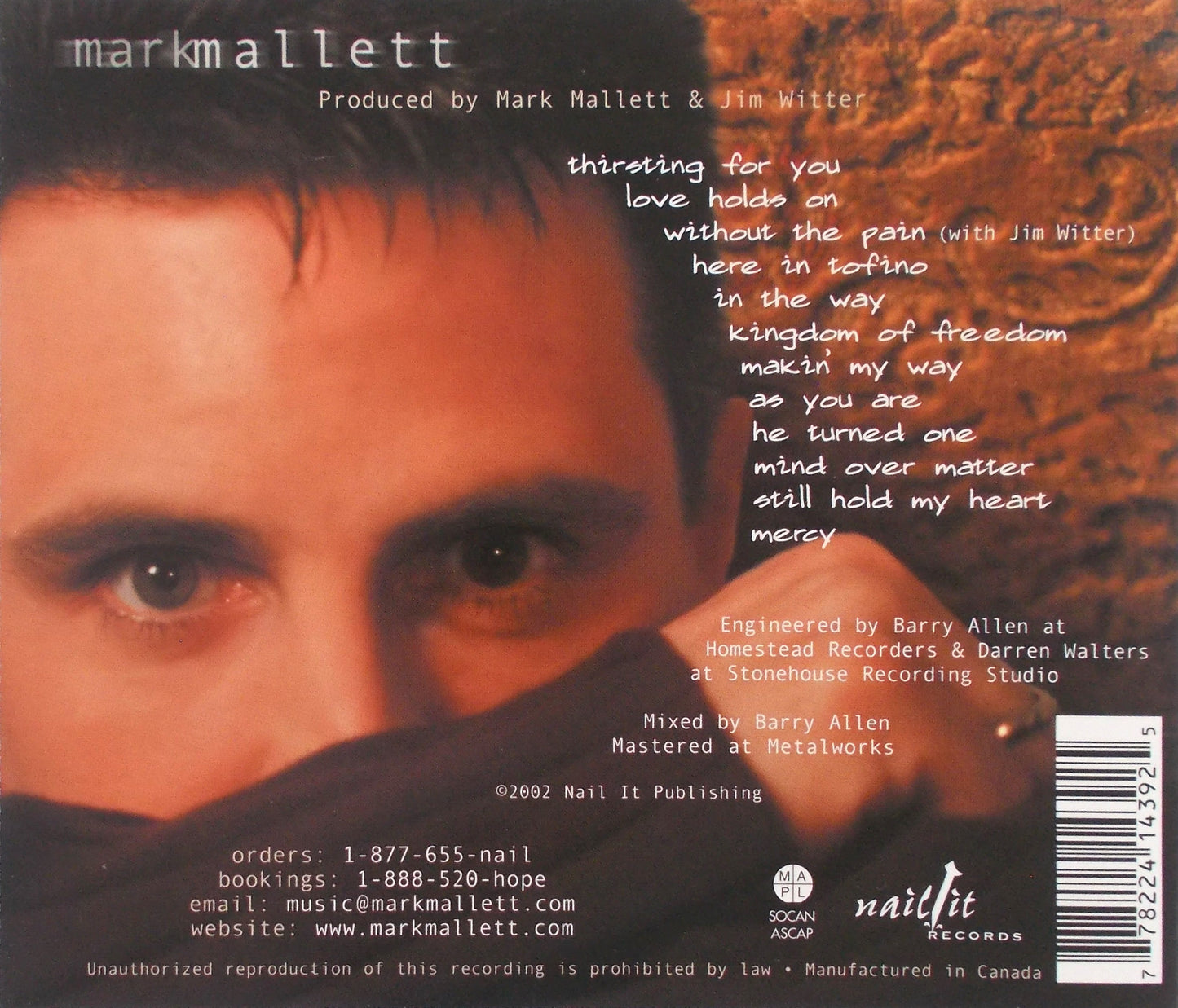 Mark Mallett - Love Holds On - Music CD