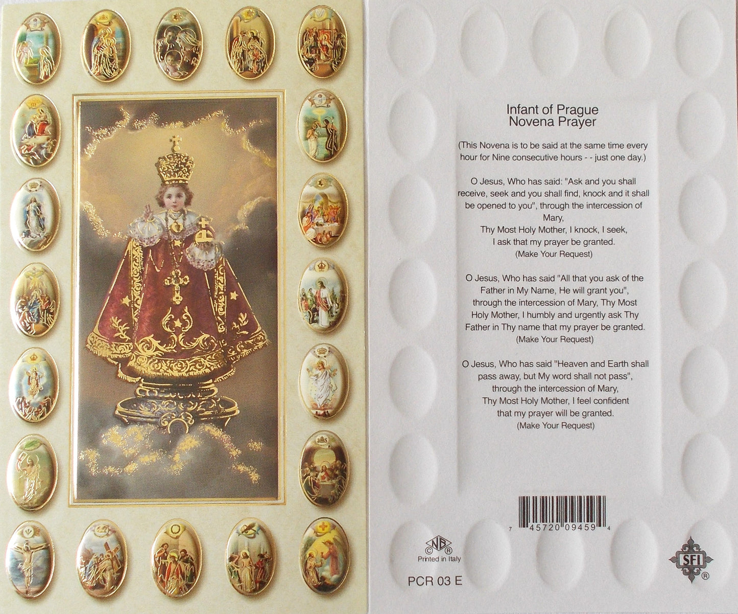 Cardstock - Infant of Prague - Novena Prayer