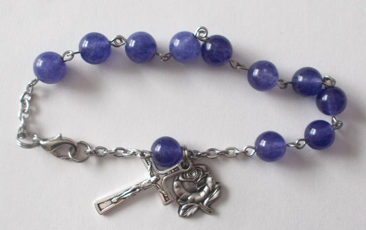 Rosary Bracelet - Purple - Gift Boxed