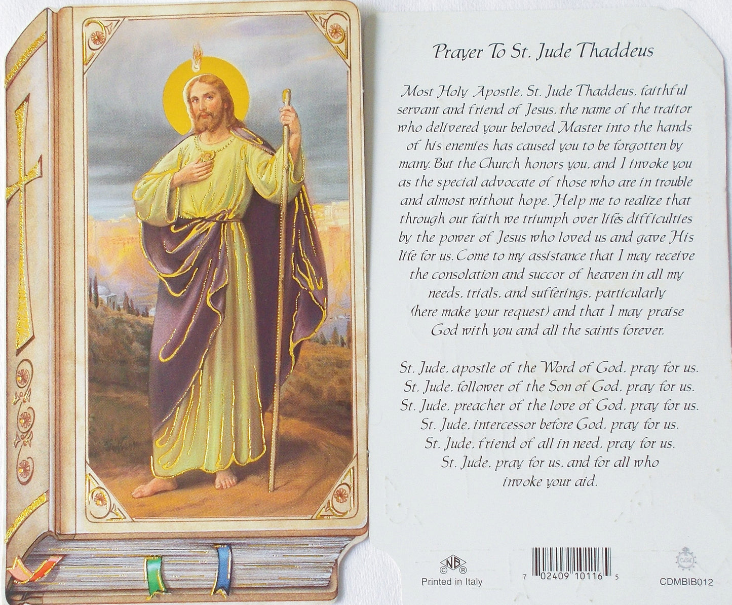 Cardstock - St. Jude Thaddeus Prayercard