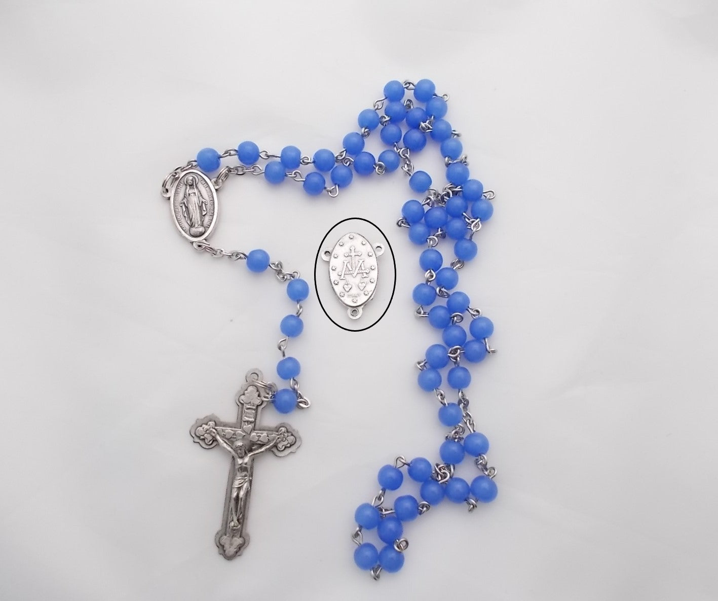 Rosary - Chain with Miraculous Medal Center