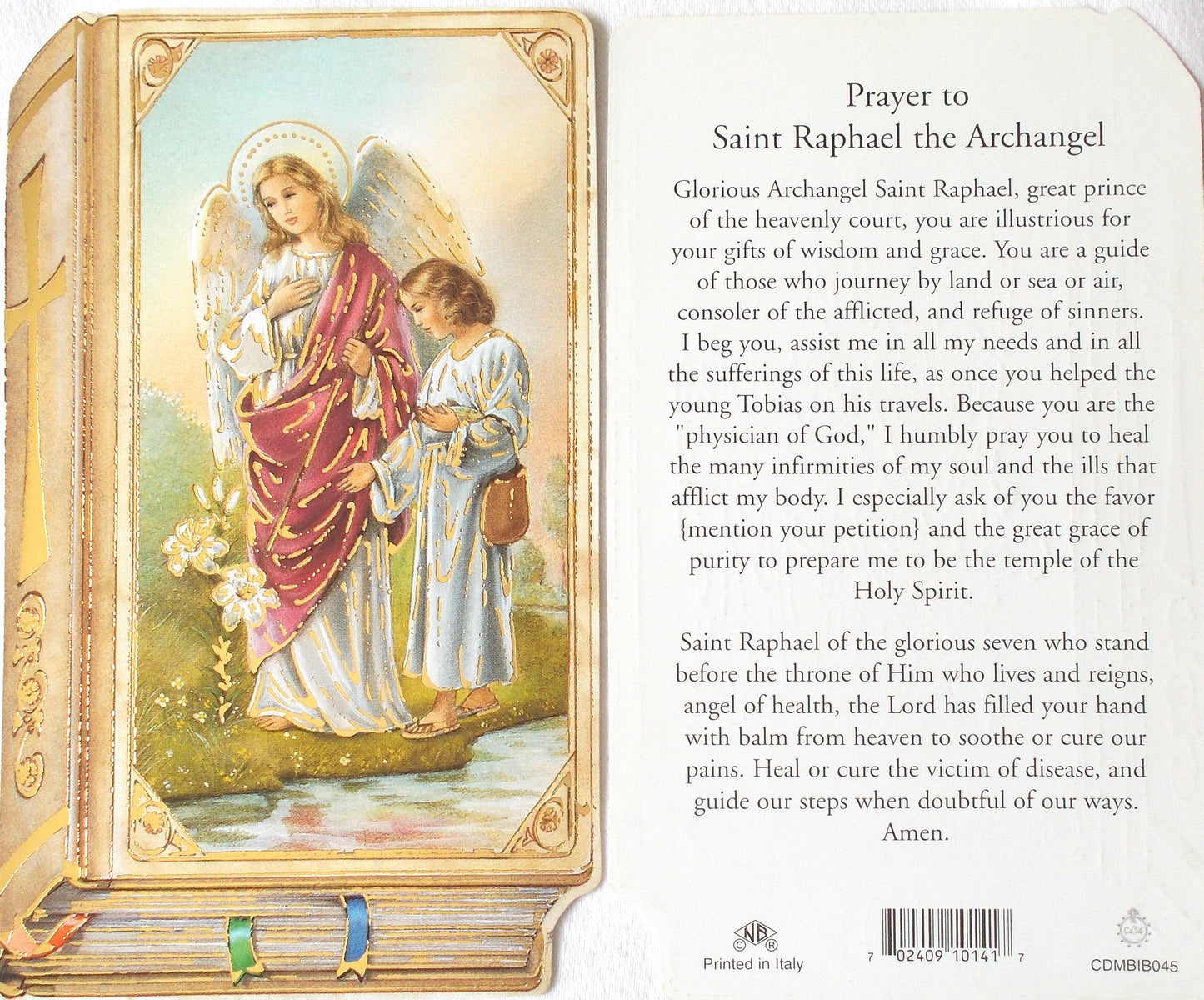 Cardstock - St. Raphael the Archangel Prayercard