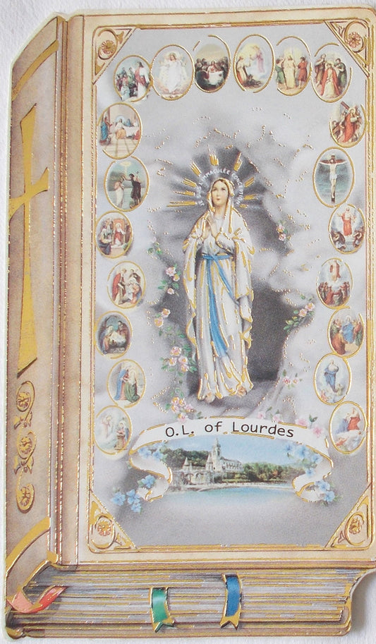 Cardstock - Our Lady of Lourdes - Mysteries of the Holy Rosary Prayercard