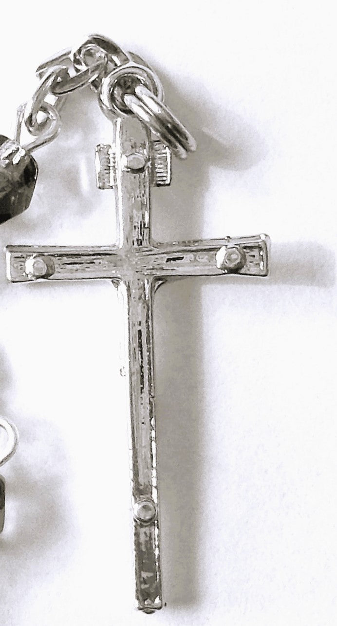 Small Grey Glass Bead Rosary