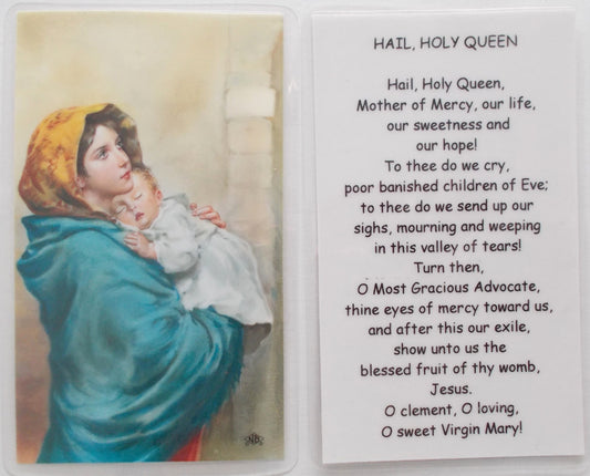 Hail Holy Queen Laminated Prayercard