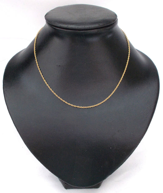 Gold Plated Rope Chain - 16"