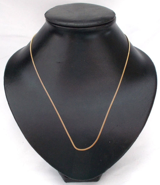 10K Gold Fine Curb Chain - 20"