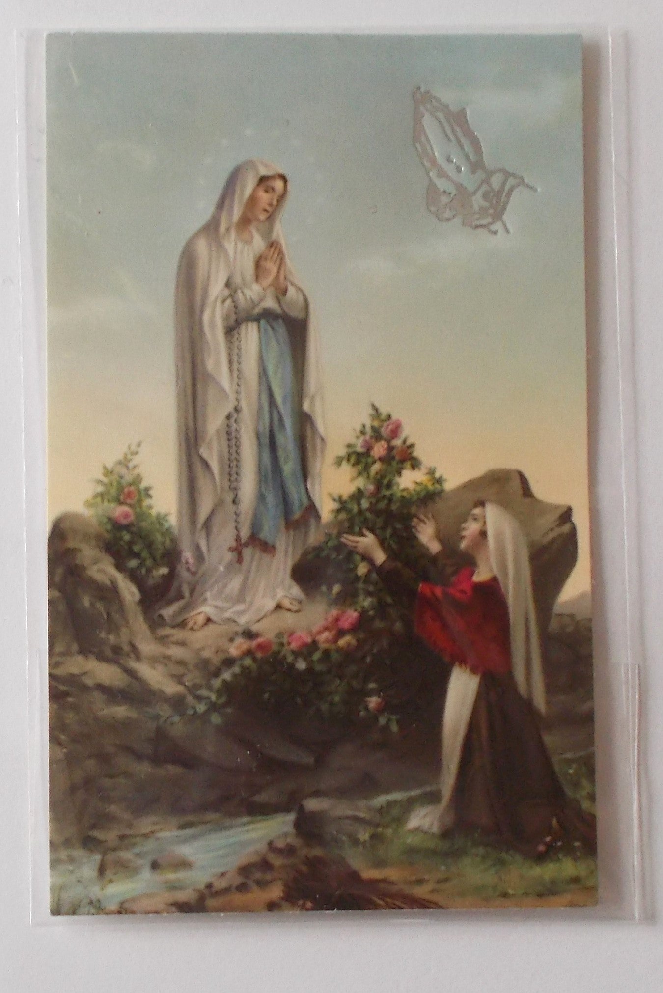 Our Lady of Lourdes Holy Cards - Blank on Back - Bulk Package