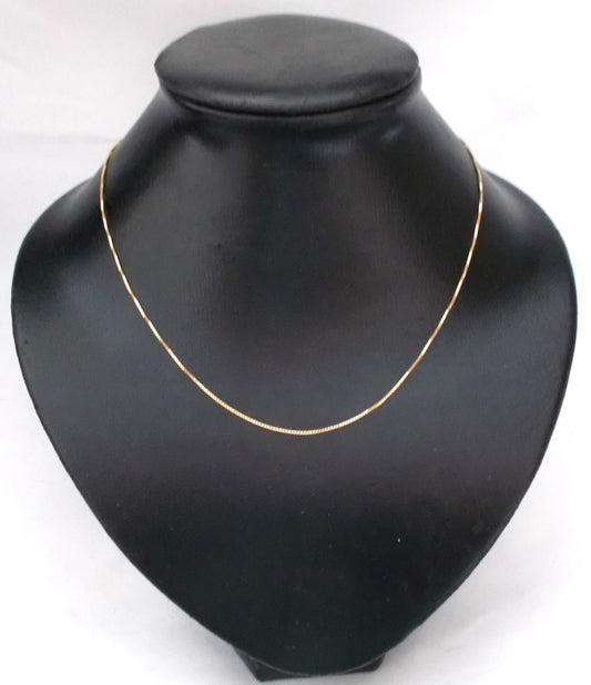 10K Gold Fine Box Chain - 18"