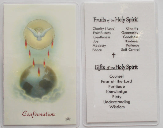 Confirmation Prayercard - Fruits & Gifts of the Holy Spirit