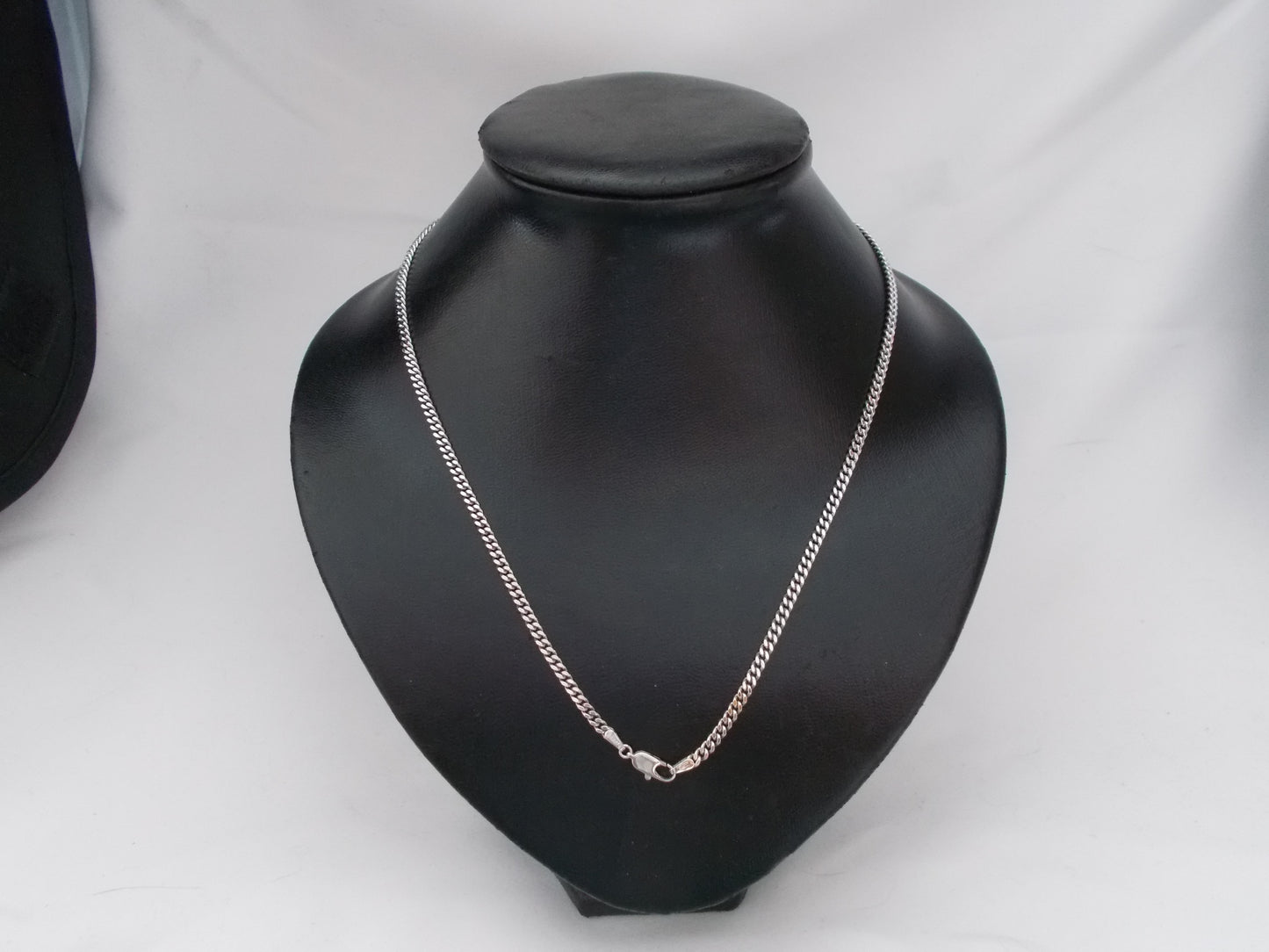 Heavy Curb Chain Rhodium Plated Sterling Silver 20"