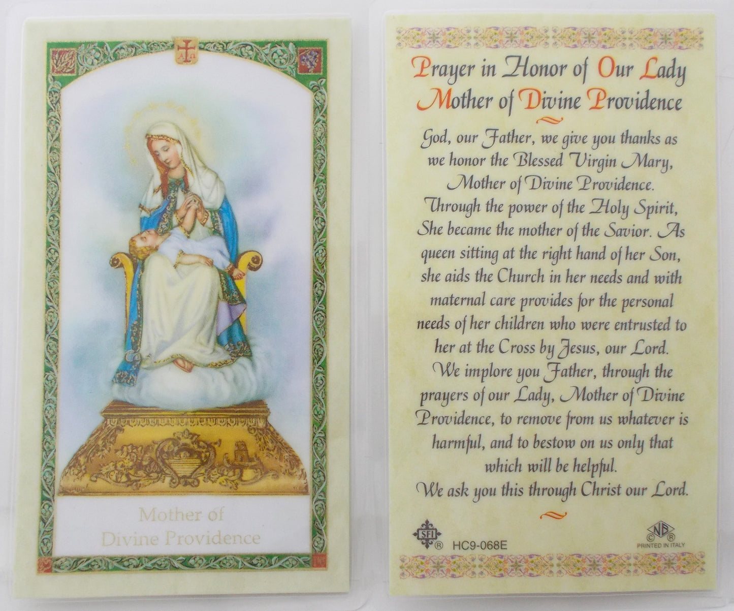 Laminated - Our Lady of Divine Providence