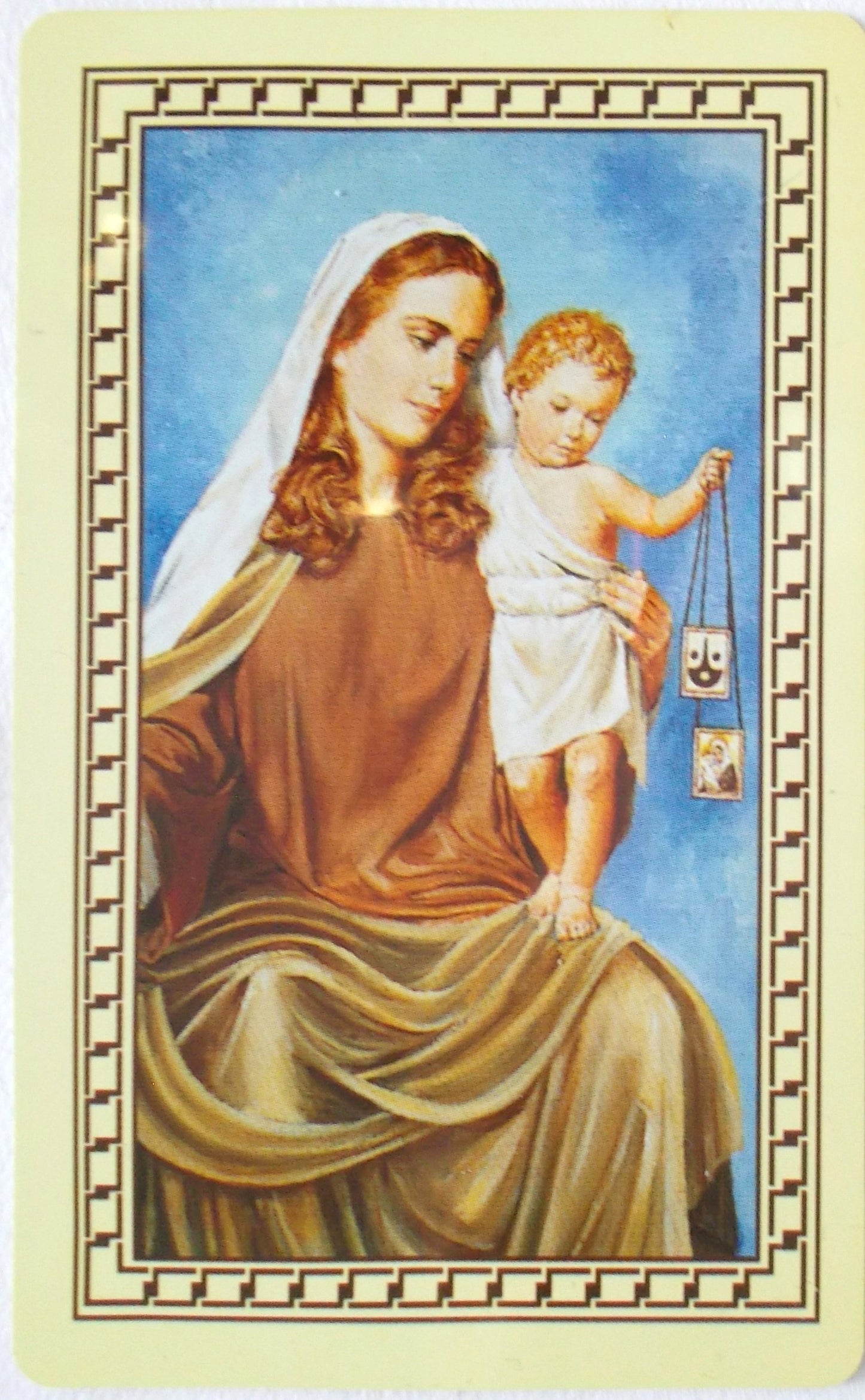 Plastic - Our Lady of Mt. Carmel Prayercard