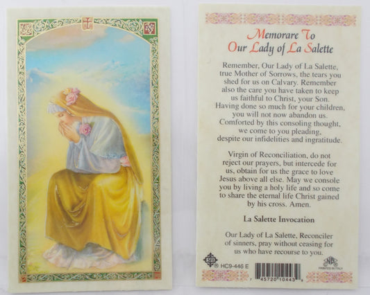 Laminated - Our Lady of La Salette