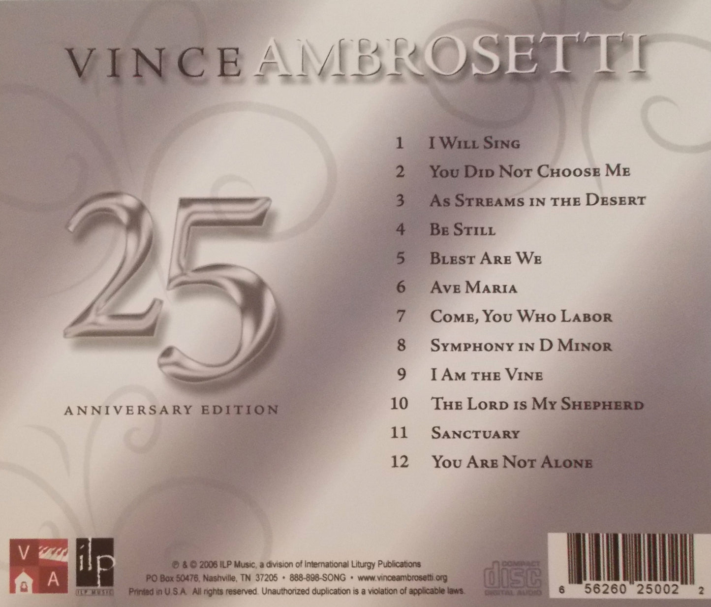 Vince Ambrosetti - 25th Anniversary Edition - Music CD