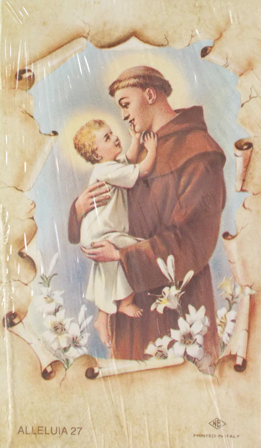 St. Anthony Paper Picture Card - Blank on Back