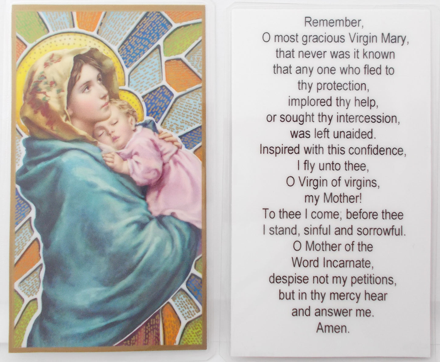 Laminated - Our Lady - Memorare