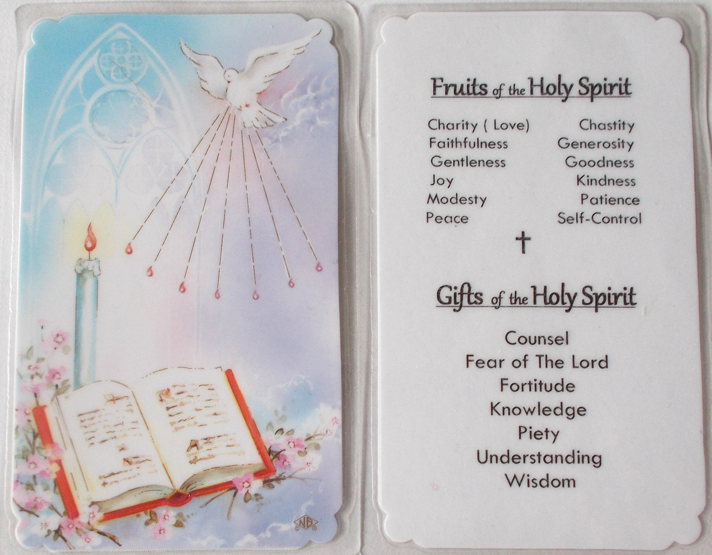 Confirmation Prayercard - Fruits & Gifts of the Holy Spirit