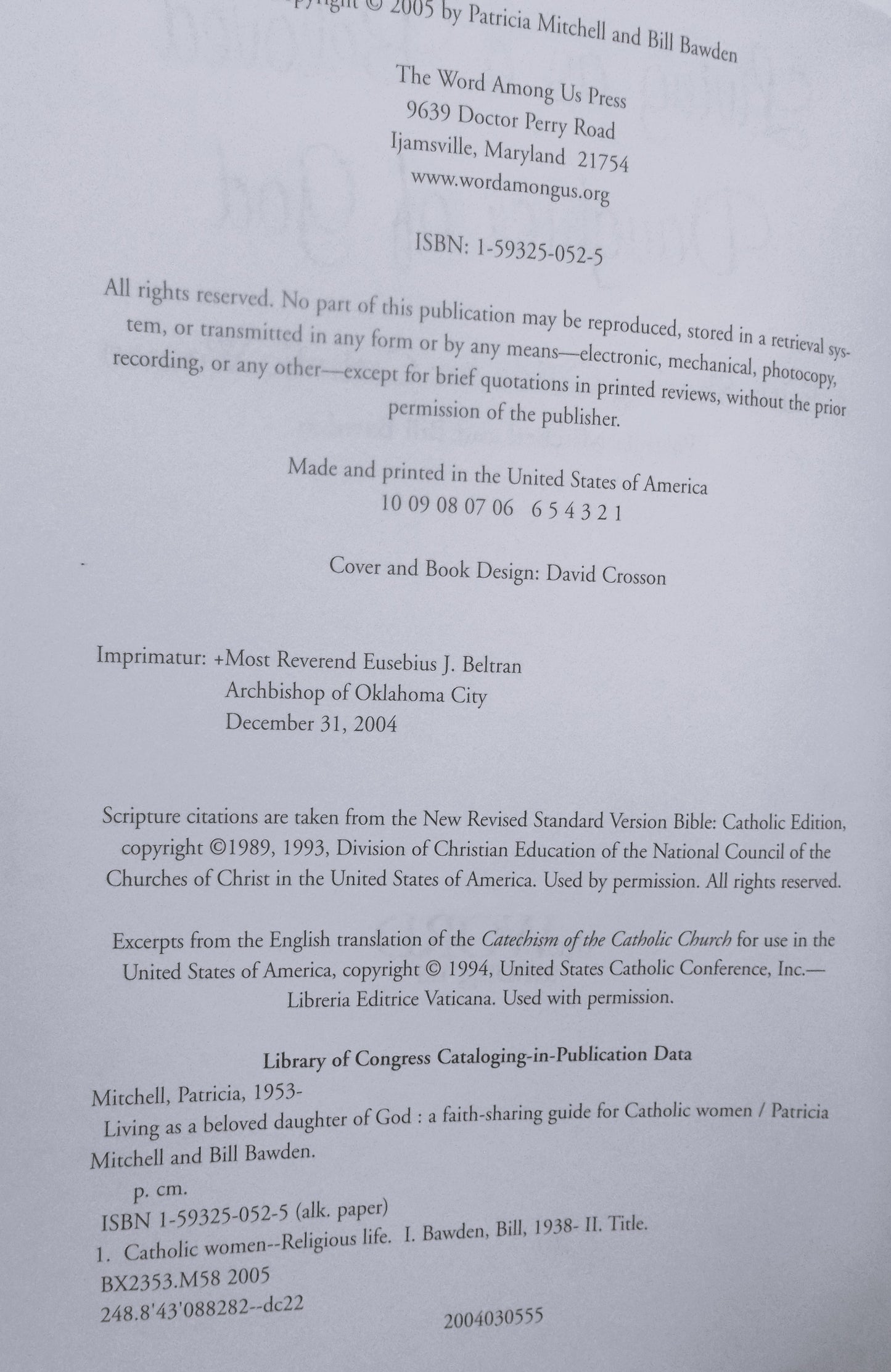 Living as a Beloved Daughter of God : A Faith-sharing Guide for Catholic Women