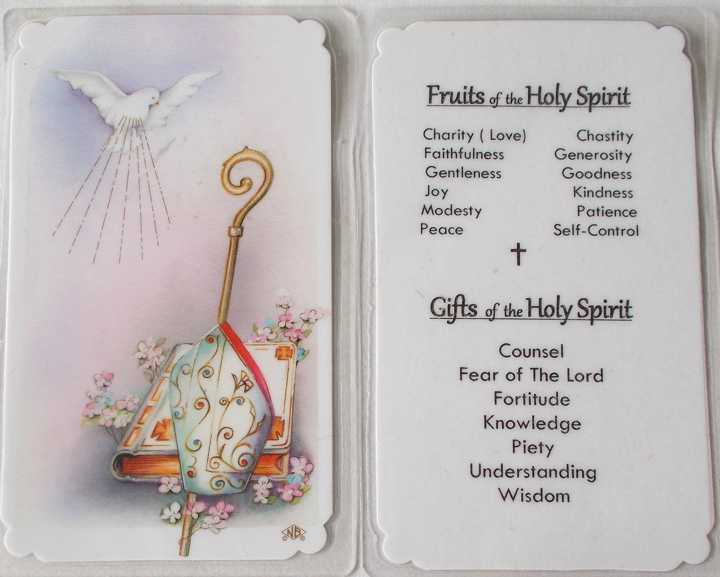 Confirmation Prayercard - Fruits & Gifts of the Holy Spirit