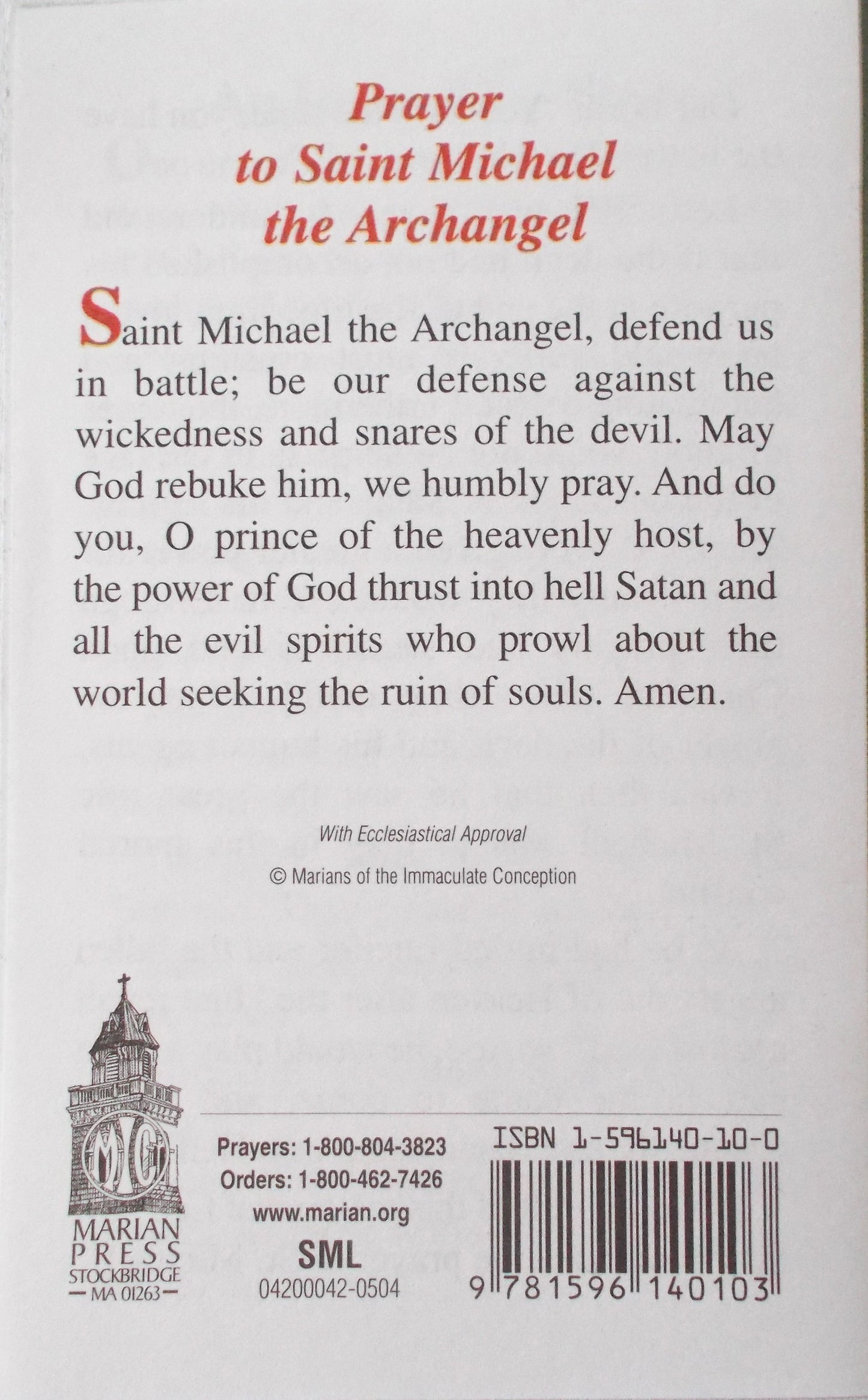 St. Michael Paper Pamphlet