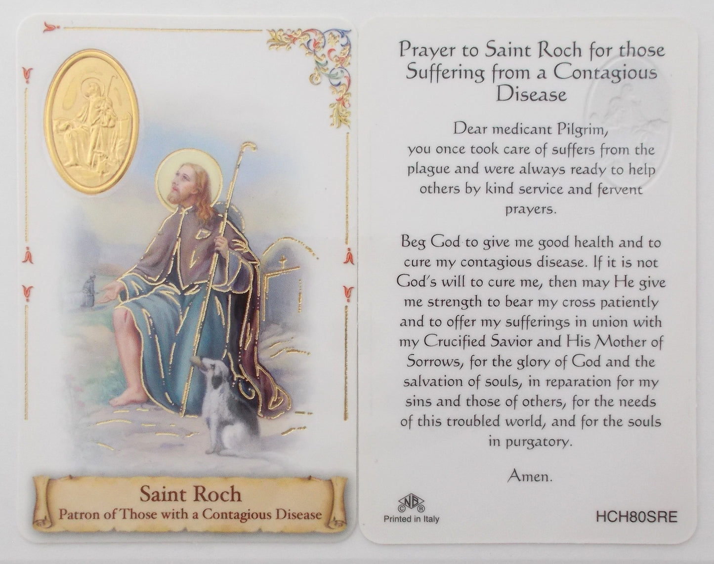 Laminated - St. Roch - Healing Prayer for Contagious Disease – Lumen