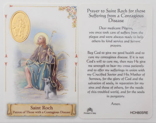 Laminated - St. Roch - Healing Prayer for Contagious Disease