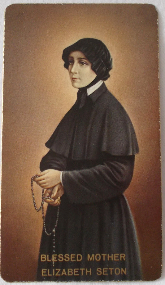 Blessed Mother Elizabeth Seton Holy Card - Blank on Back