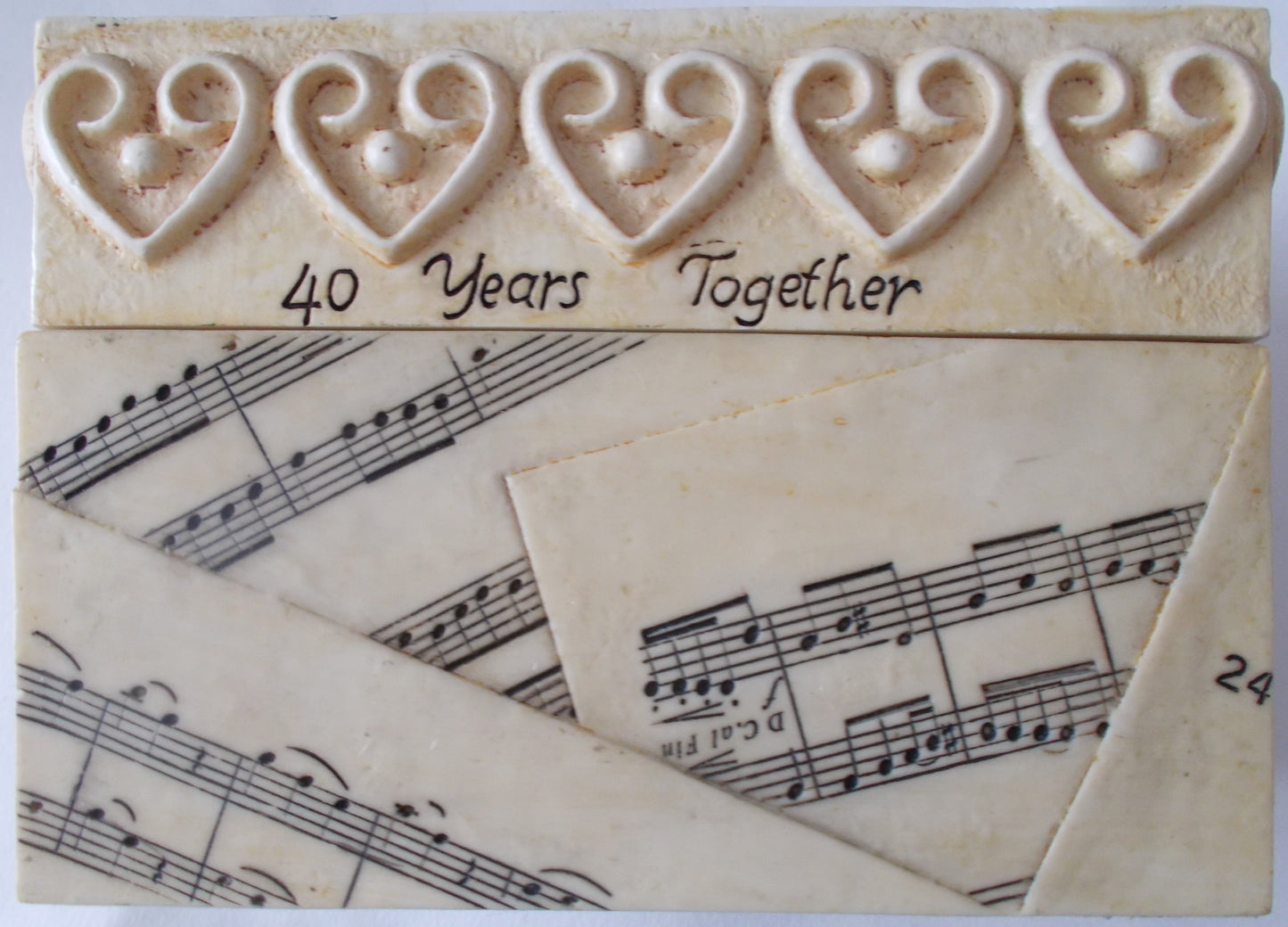 40th Anniversary Musical Note Keepsake Box