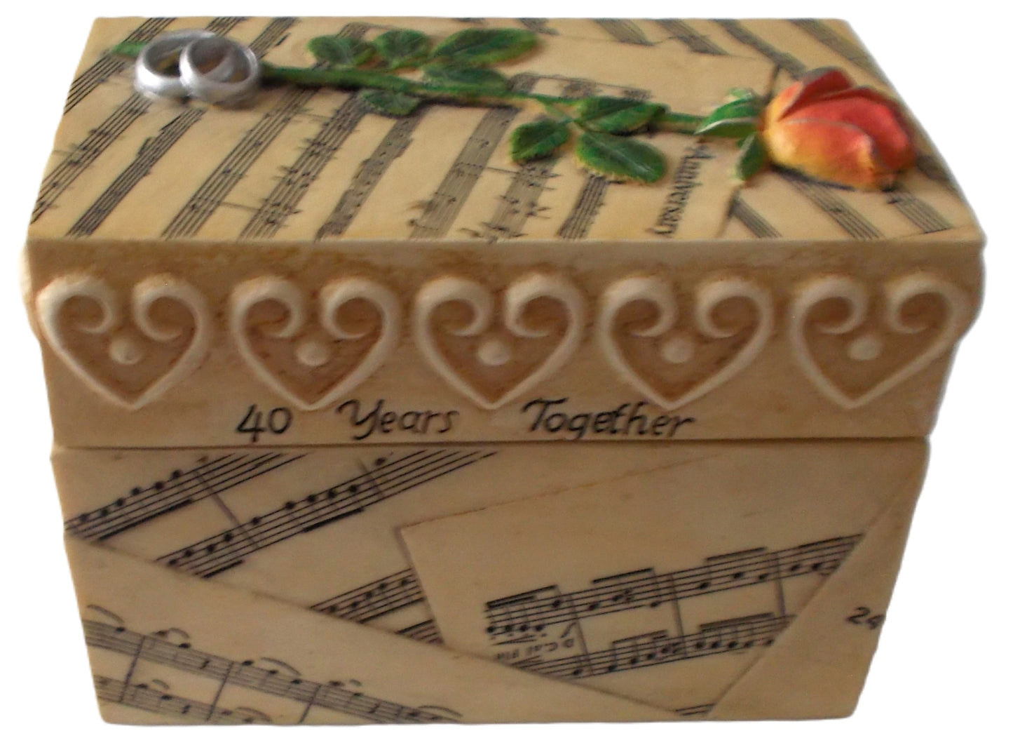 40th Anniversary Musical Note Keepsake Box