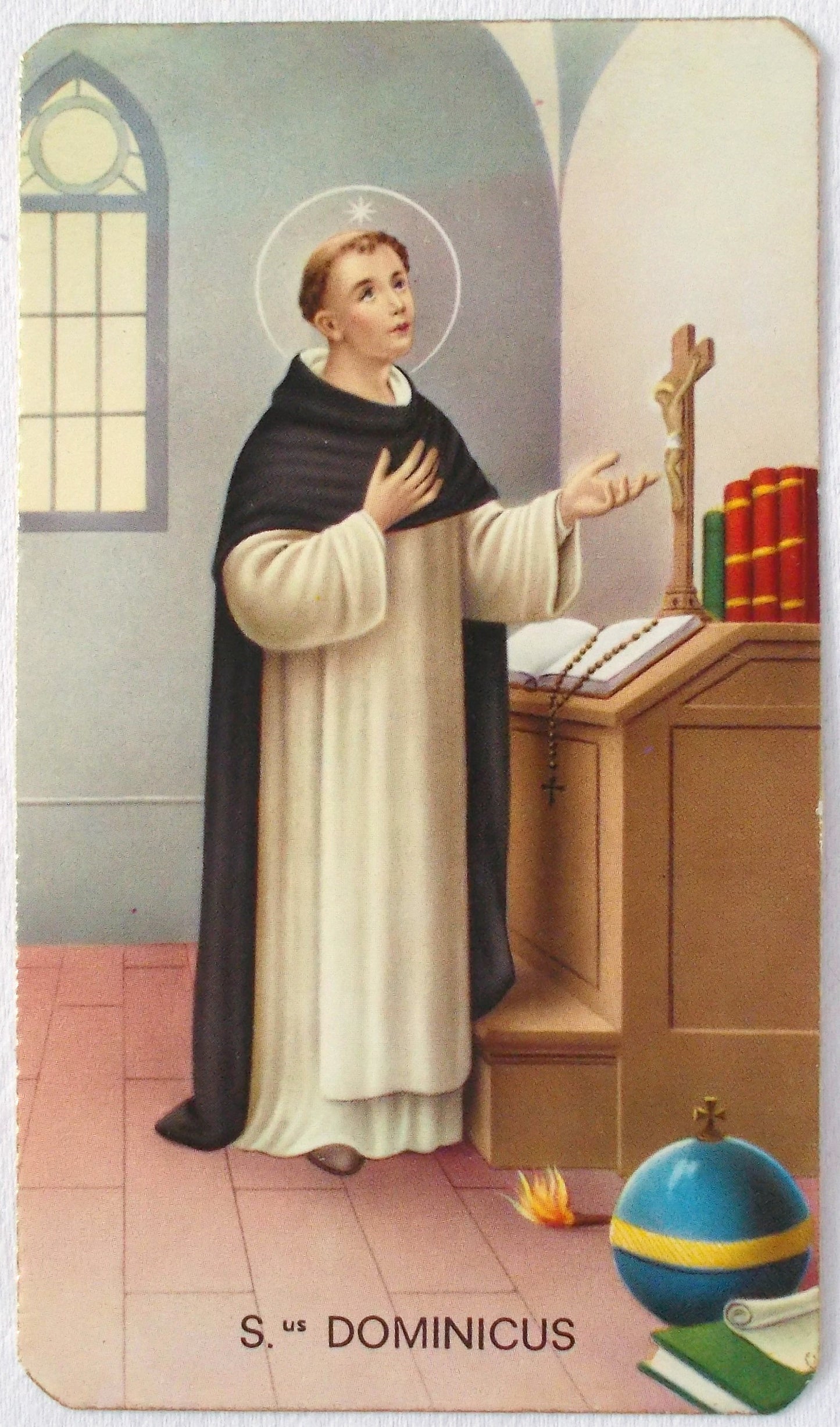 St. Dominic Paper Picture Card - Blank on Back