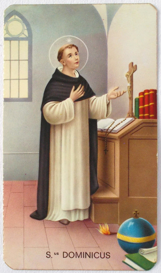 St. Dominic Paper Picture Card - Blank on Back