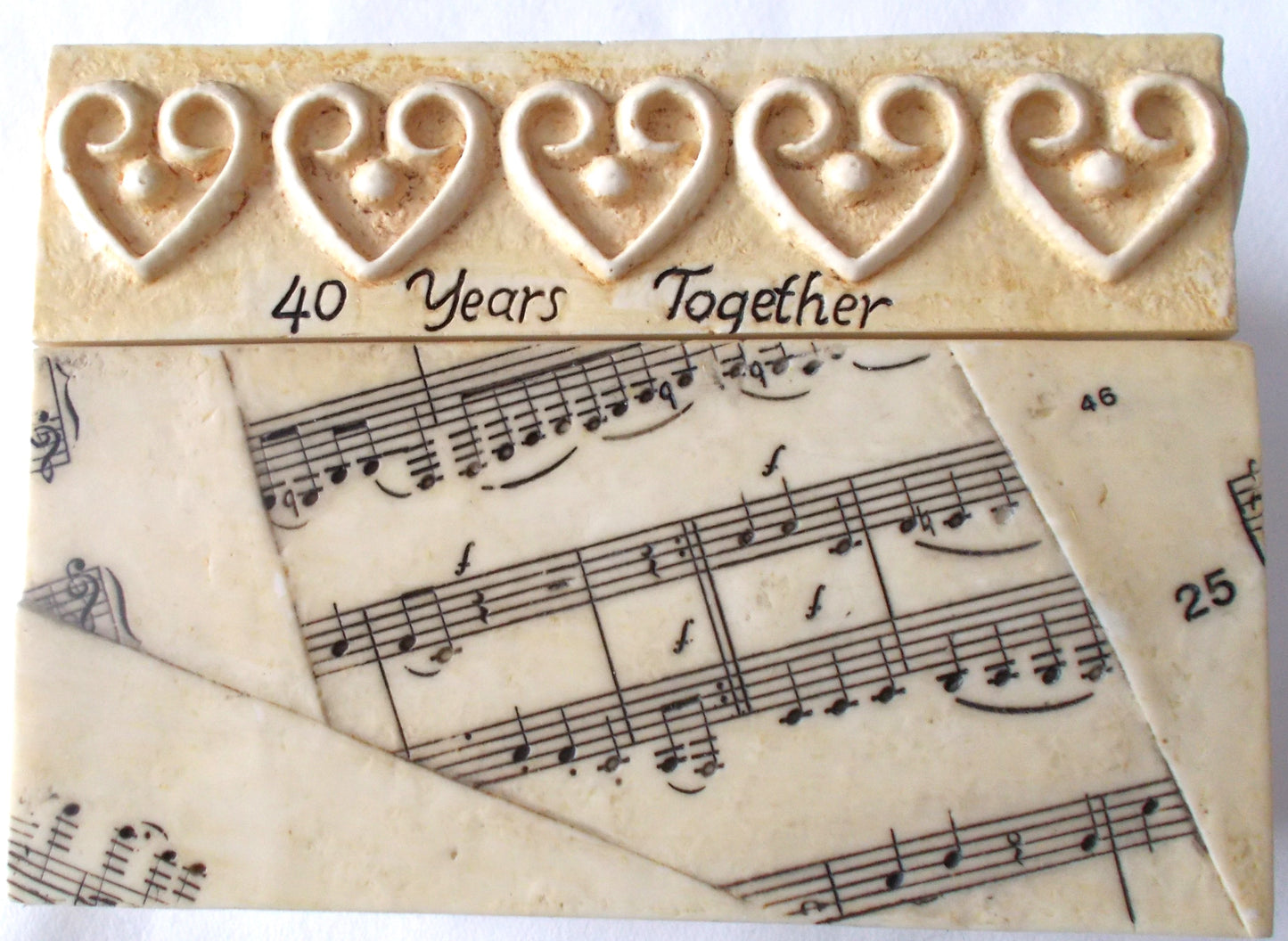 40th Anniversary Musical Note Keepsake Box