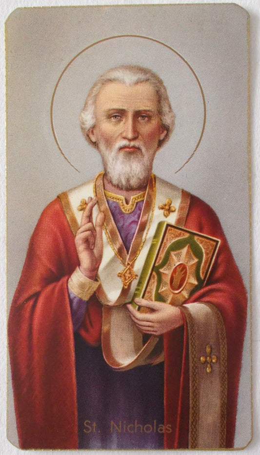 St. Nicholas Paper Picture Card - Blank on Back