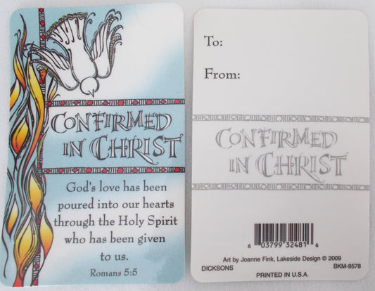 Confirmed in Christ - Coated Cardstock  Pocket Card