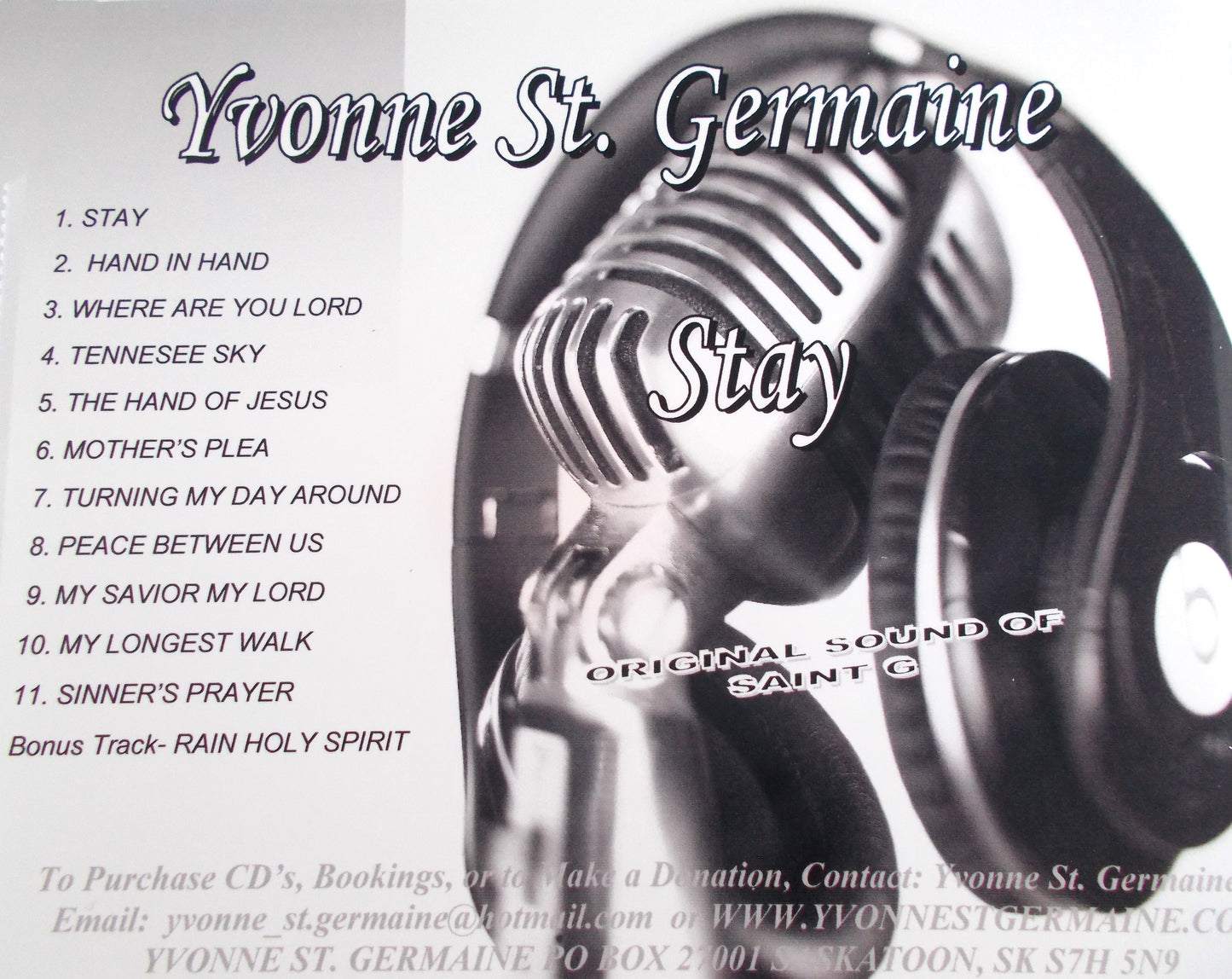 Yvonne St. Germaine - Stay - Music CD