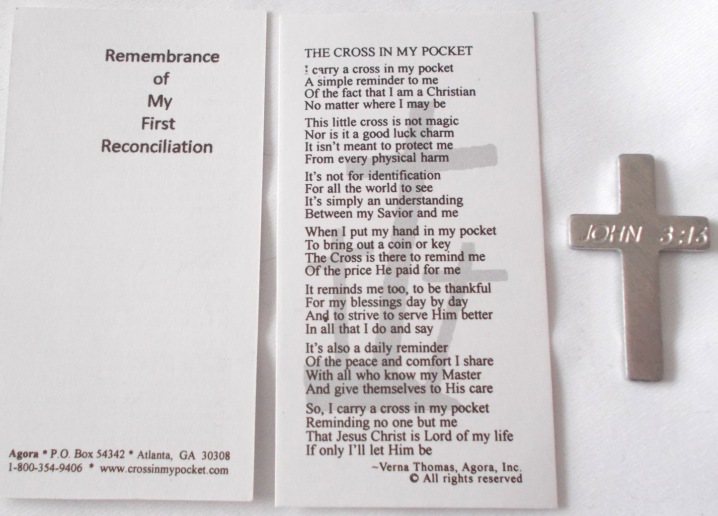 First Reconciliation Remembrance - The Cross in My Pocket - Token