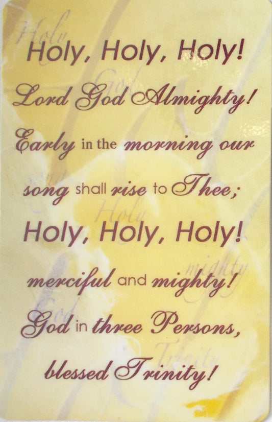 Holy, Holy, Holy! - Coated Cardstock Prayercard