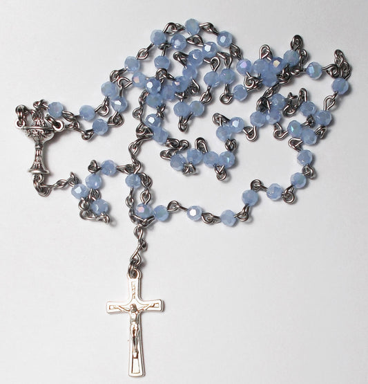 Light Blue Rosary -X-small beads - Chalice Center