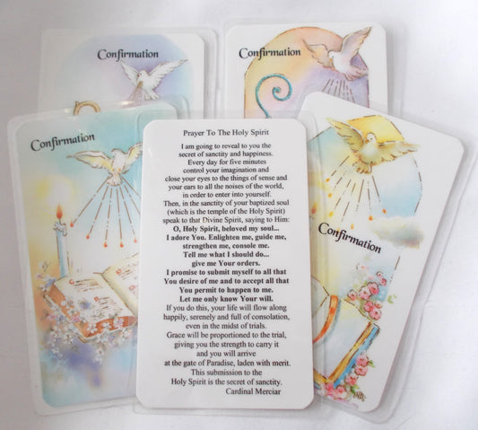 Laminated - Confirmation Prayercard - Prayer to the Holy Spirit