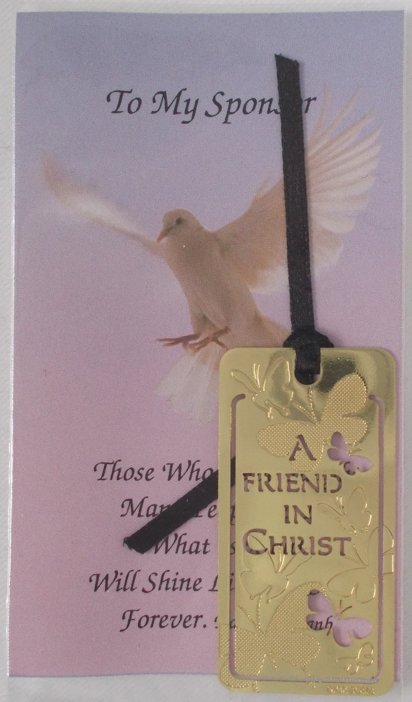 Thank You To My Confirmation Sponsor - A Friend in Christ Bookmark