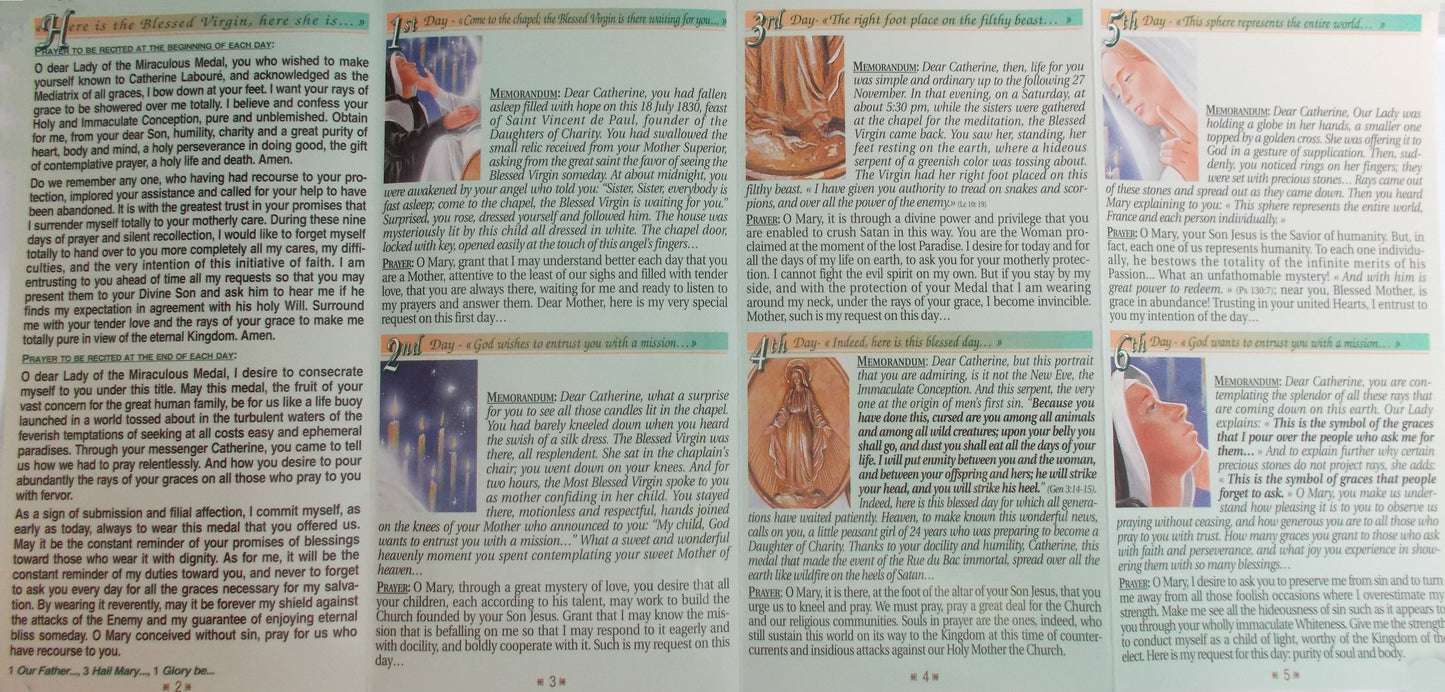 St. Catherine Laboure & Miraculous Medal Novena Laminated Pamphlet