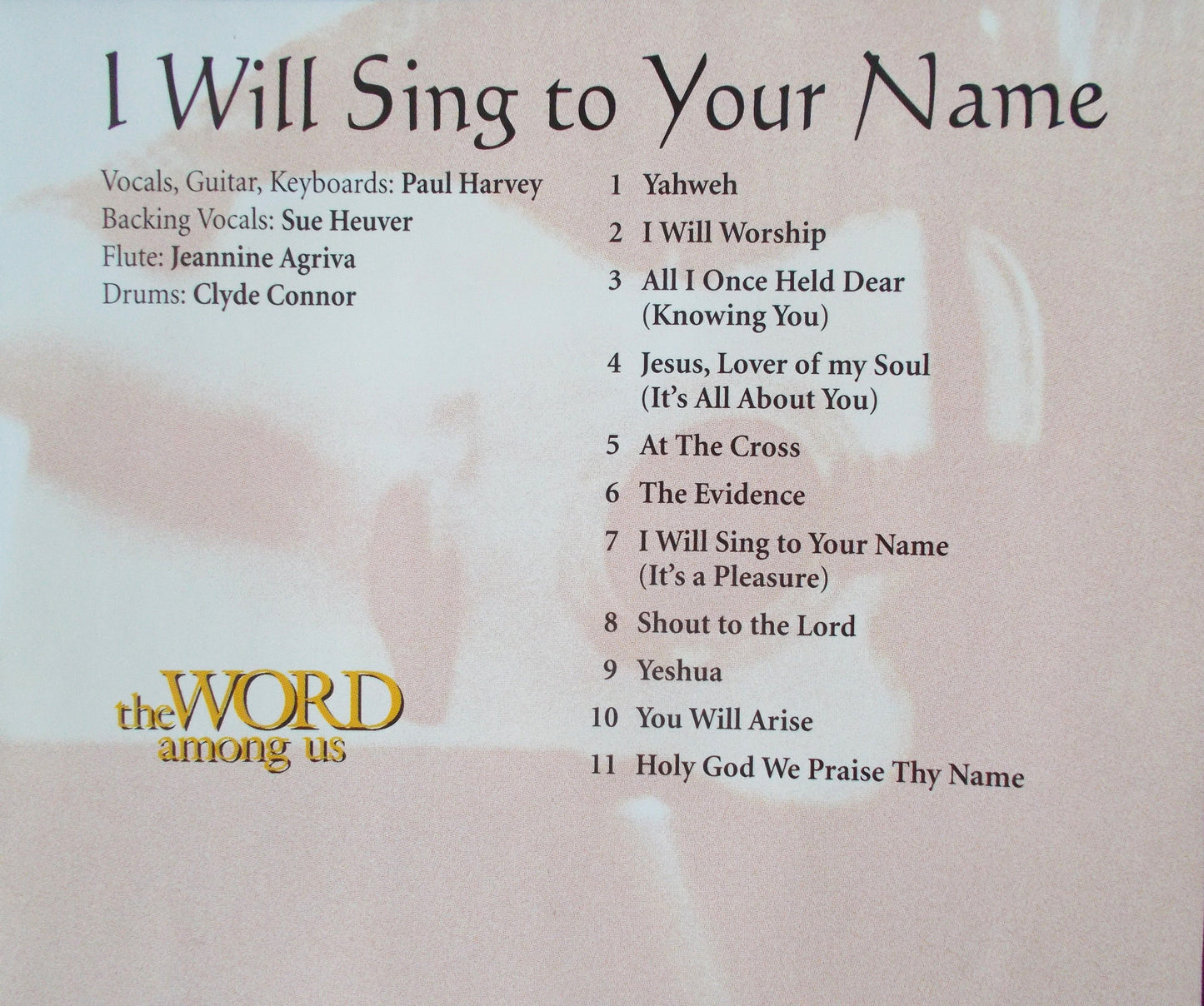 Paul Harvey - I Will Sing to Your Name - Music CD - Demo - Used