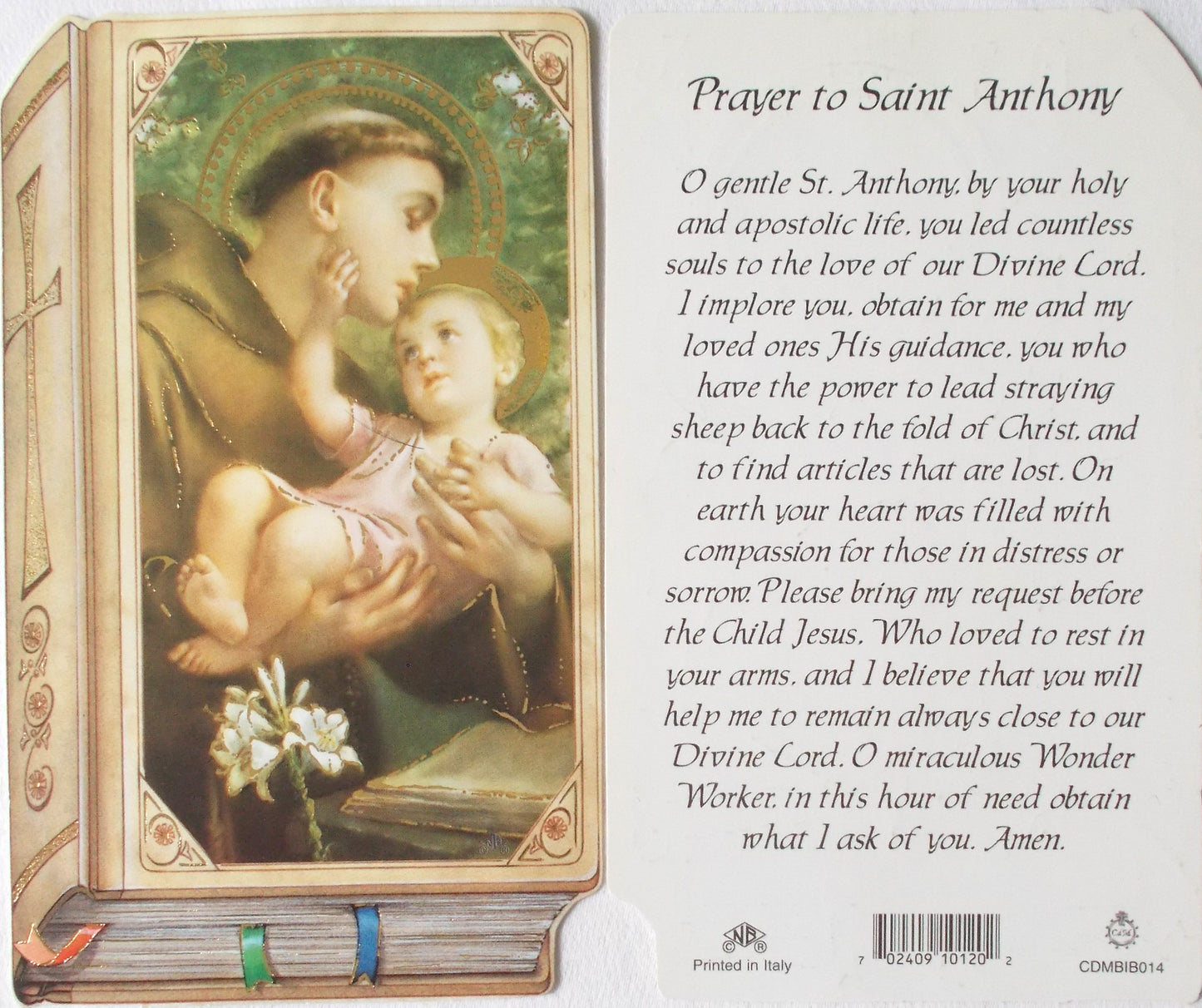 Cardstock - St. Anthony Prayercard