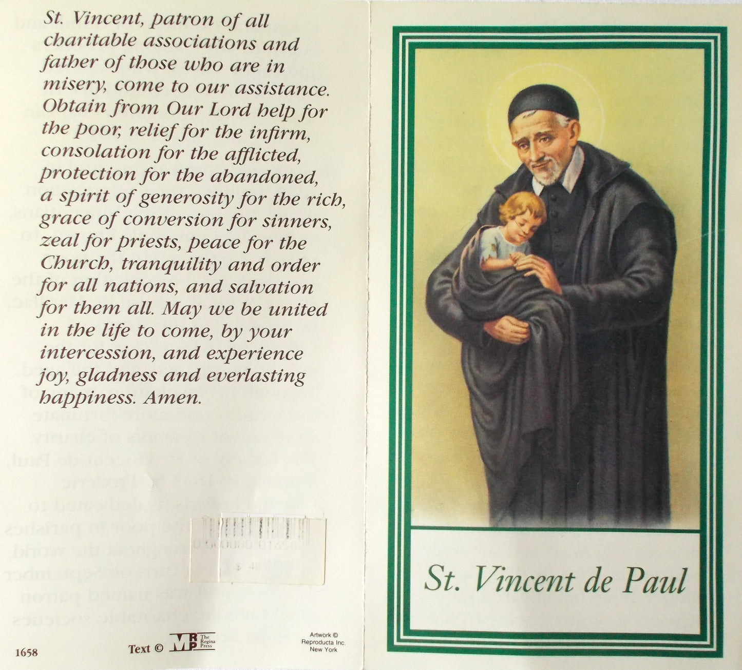 St. Vincent de Paul Paper Pamphlet