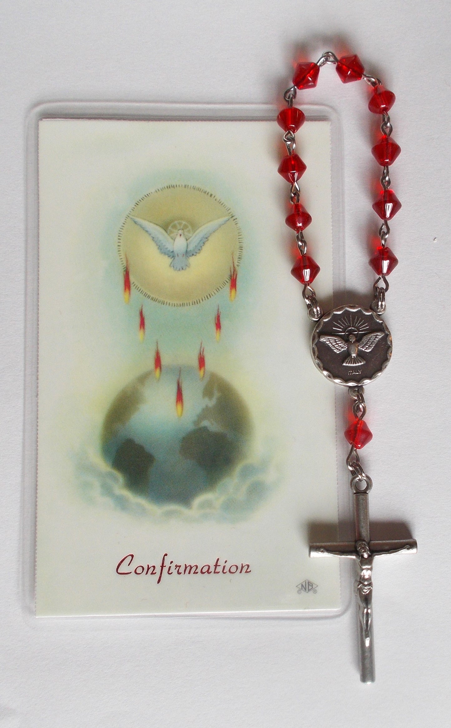 Confirmation Set with One-Decade Rosary & Prayercard - Fruits & Gifts of the Holy Spirit
