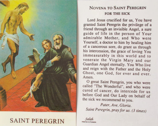 St. Peregrine - Cancer - Coated Cardstock Prayercard