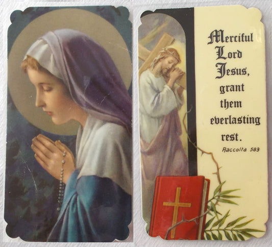 Merciful Lord / Sorrowful Mother Laminated Prayercard