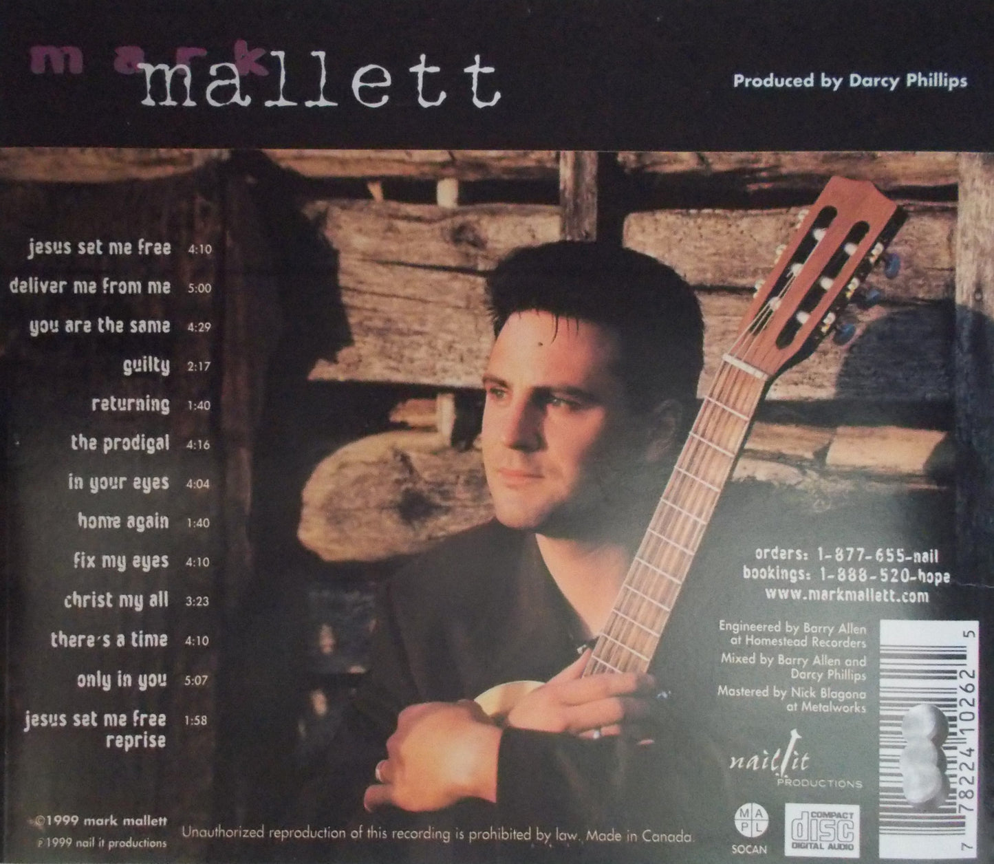 Mark Mallett - Deliver Me From Me - Music CD