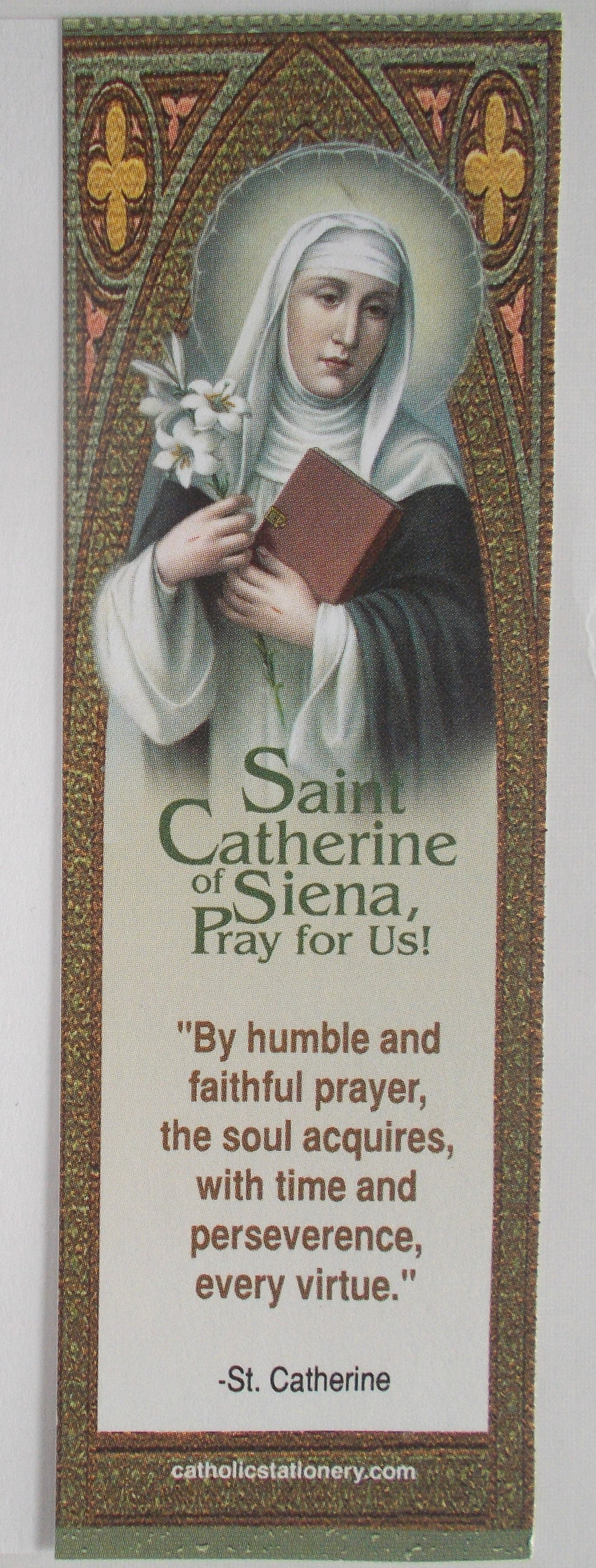 TradeMark NoteCard / BookMark Series - St. Catherine of Siena